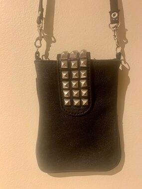 Studded Leather Mini Crossbody Bag